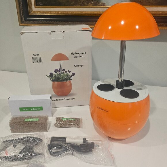 123 We Grow Orange Egg Shaped Hyproponic Indoor Garden System LED Lights - Picture 9 of 10